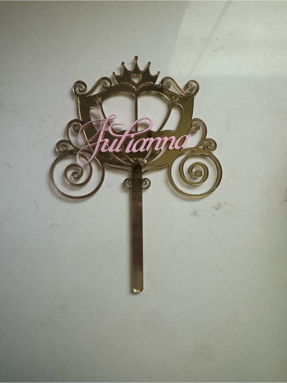 Princess Carriage Design cake topper